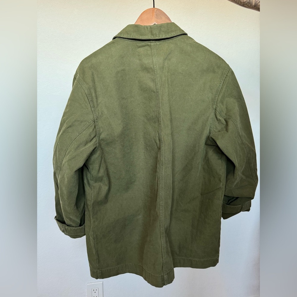 Nike Women’s Oversize Khaki Green Shirt Jacket - Picture 2 of 5